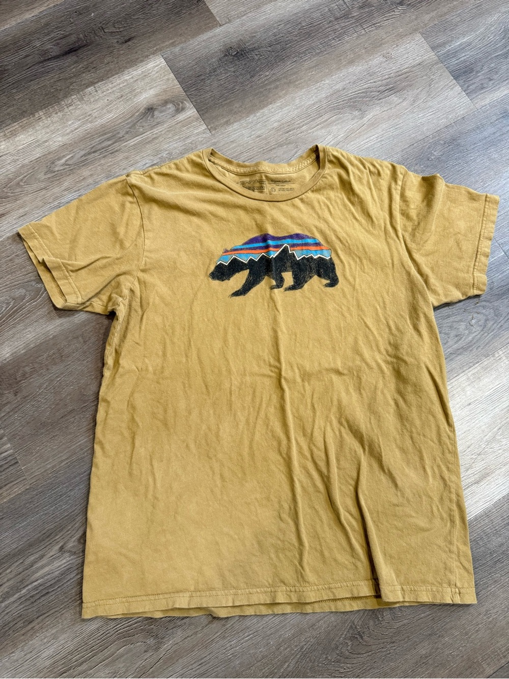 Patagonia Mustard Short-Sleeve Bear Graphic T-Shirt